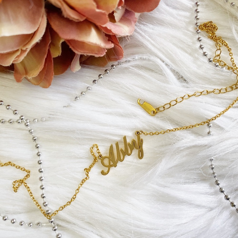 Gold Plated Personalized Necklace “Abby”